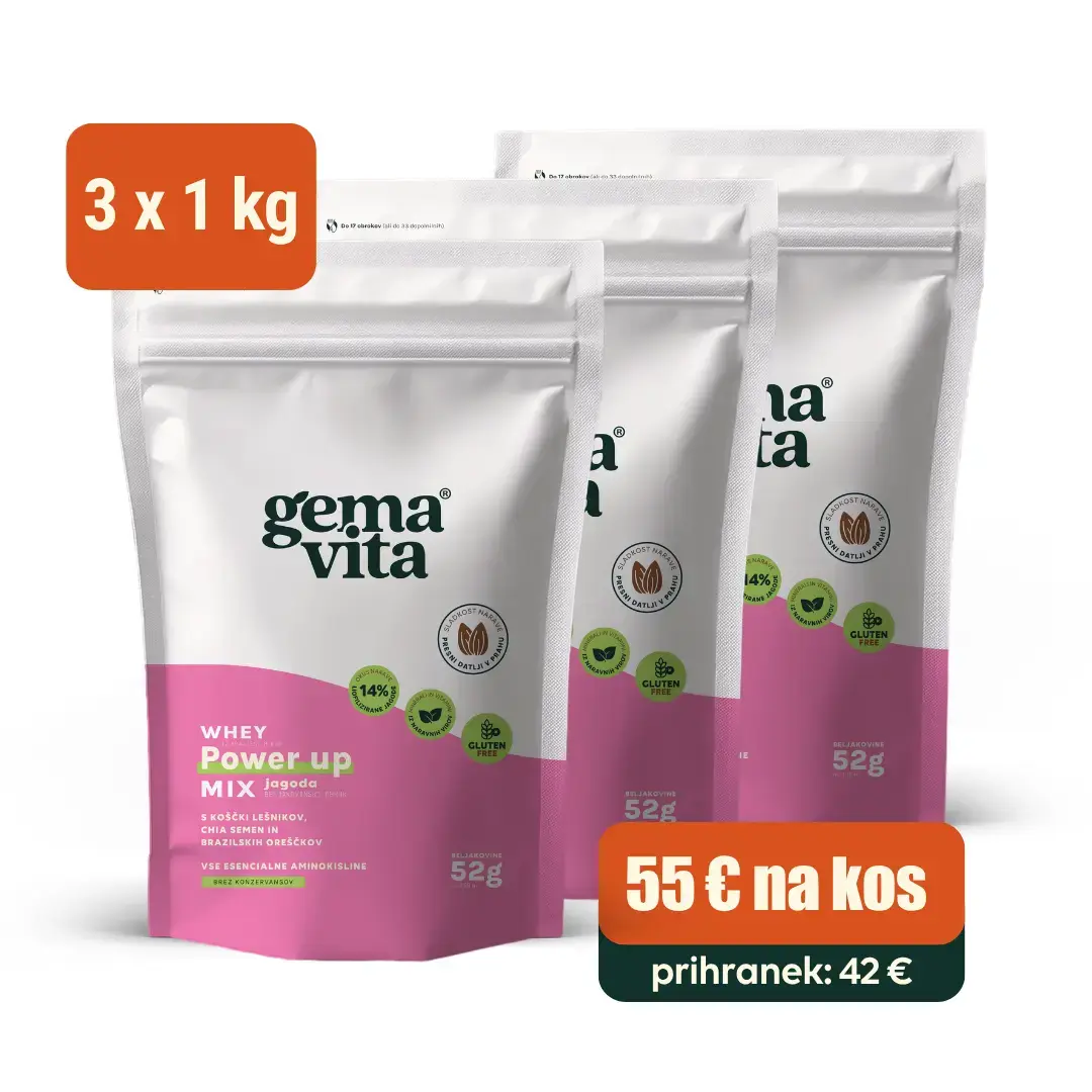 Whey Jagoda - Beljakovinski obrok, 3 x 1 kg – Paket - slika 1